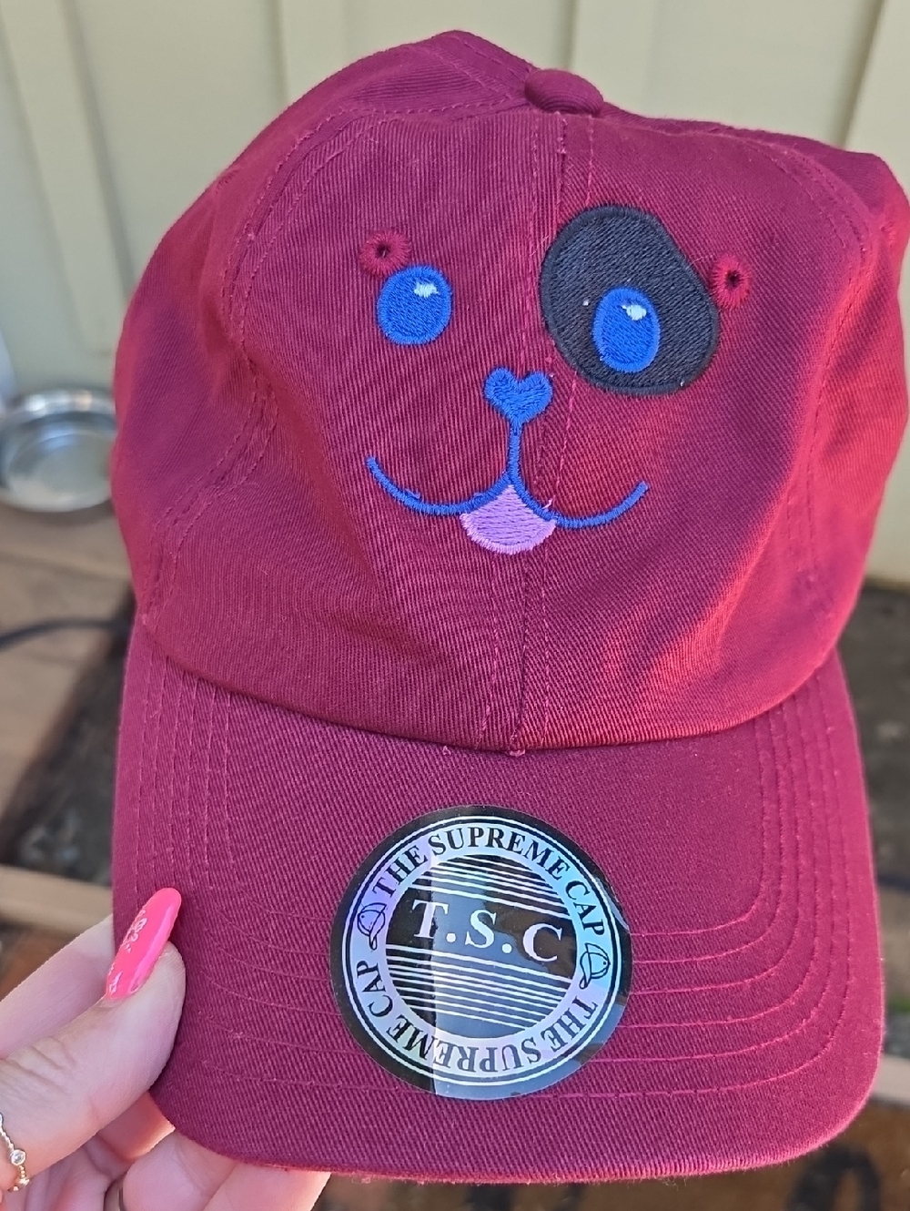Supreme Burgundy/Maroon T.S.C. Sticker Cap